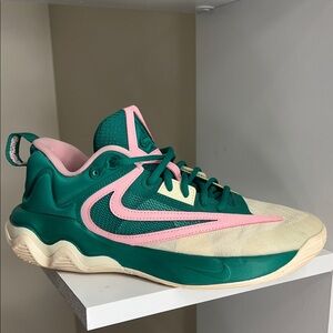 Nike Green and Pink Athletic Shoes